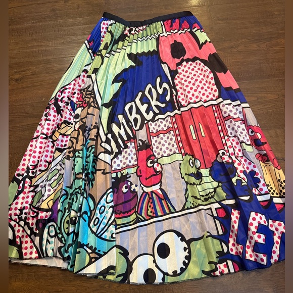 Dresses & Skirts - Boutique Pop Art Pleated Teacher Skirt Sesame Street Inspired NWT